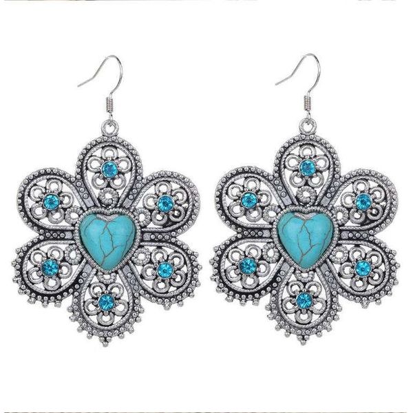 women's hollow sunflower tibetan silver turquoise charm earrings gstqe089 fashion gift national style women diy earring, Golden
women's hollow sunflower tibetan silver turquoise charm earrings gstqe089 fashion gift national style women diy earring, Golden