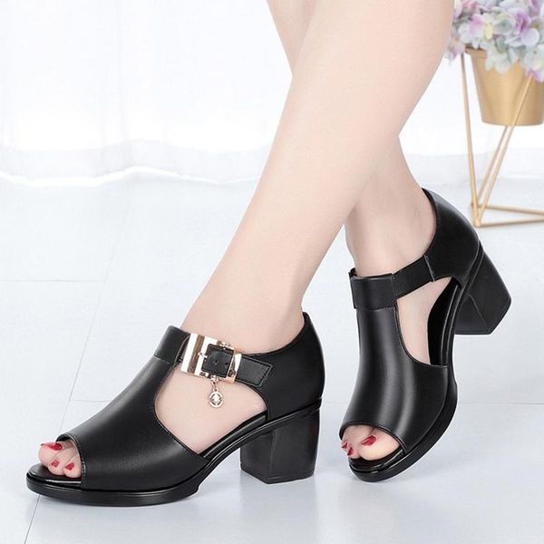 sandals women summer 2021 hing heel fashion fish mouth hollow roman thick with beaded high heels female, Black
sandals women summer 2021 hing heel fashion fish mouth hollow roman thick with beaded high heels female, Black