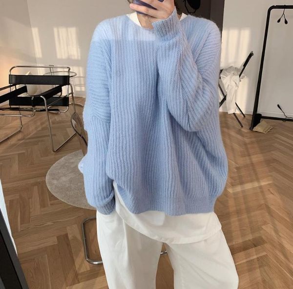 obrix soft mohair solid color female pullover casual style loose fit stylish warm sweater for women women's sweaters, White;black
obrix soft mohair solid color female pullover casual style loose fit stylish warm sweater for women women's sweaters, White;black