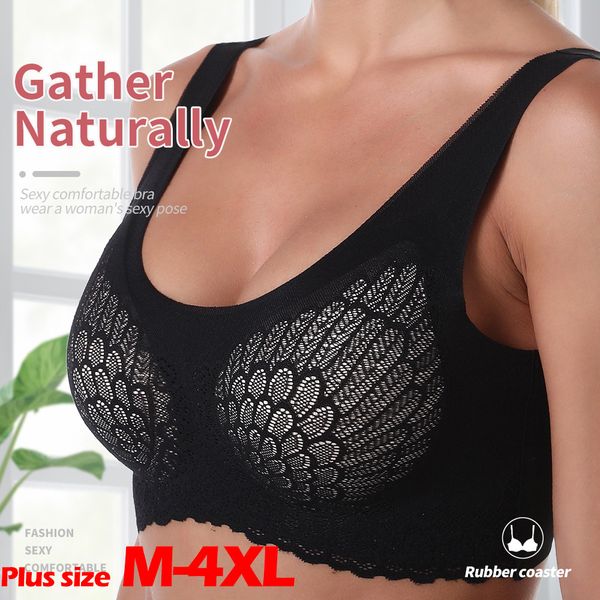vip link bra for women seamless plus size bras with gathers pad lace bh comfortable bralette push up brassiere bra vest wireless, Red;black
vip link bra for women seamless plus size bras with gathers pad lace bh comfortable bralette push up brassiere bra vest wireless, Red;black