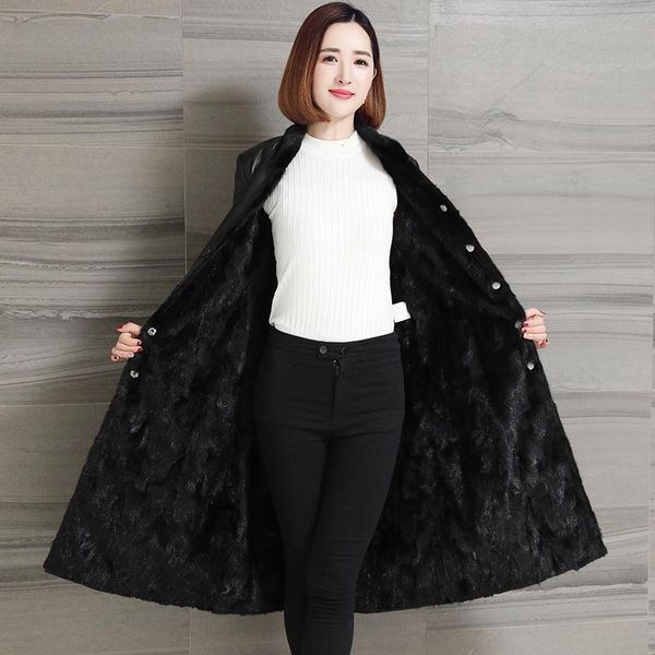 women's leather & faux genuine 100% sheepskin coat female natural liner long coats winter jacket women clothes 2021 my, Black
women's leather & faux genuine 100% sheepskin coat female natural liner long coats winter jacket women clothes 2021 my, Black