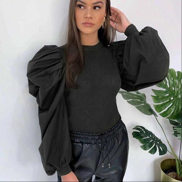 fashion patchwork plus size solid womens shirts spring ribbed knitted long sleeve elegant slim jumper pullover, White
fashion patchwork plus size solid womens shirts spring ribbed knitted long sleeve elegant slim jumper pullover, White