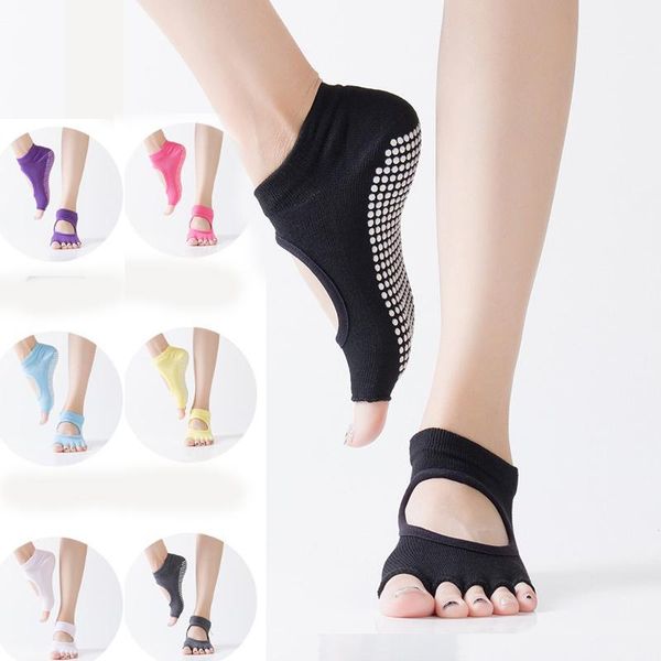 sports socks women yoga backless five toe anti-slip ankle grip dots pilates fitness gym ladies, Black
sports socks women yoga backless five toe anti-slip ankle grip dots pilates fitness gym ladies, Black