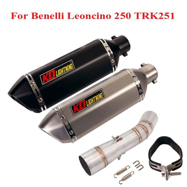 motorcycle slip on 51mm exhaust muffler db killer baffles escape connect link tube for benelli leoncino 250 trk251 system
motorcycle slip on 51mm exhaust muffler db killer baffles escape connect link tube for benelli leoncino 250 trk251 system