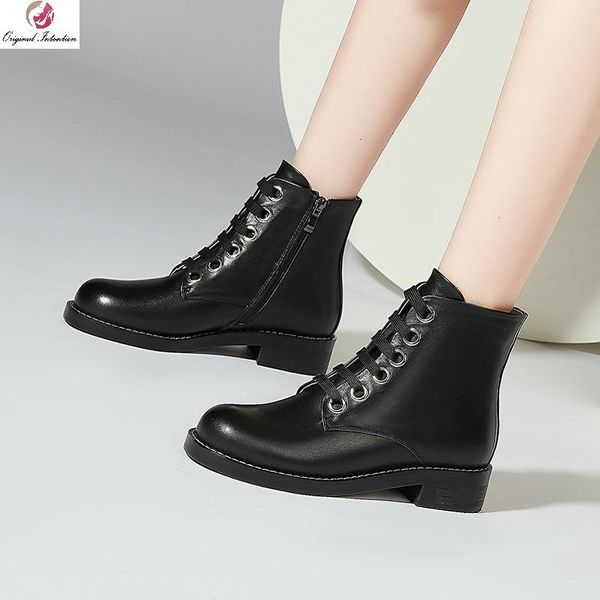 boots women's short winter couple shoes fashion genuine leather round toe ankle casual zapatos mujer, Black
boots women's short winter couple shoes fashion genuine leather round toe ankle casual zapatos mujer, Black