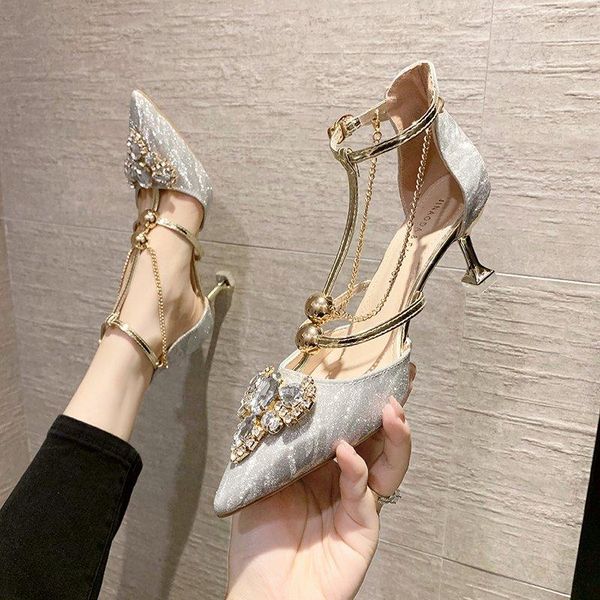 dress shoes exquisite stiletto pointed toe rhinestone ladies single summer fashion temperament high heels wedding shoes., Black
dress shoes exquisite stiletto pointed toe rhinestone ladies single summer fashion temperament high heels wedding shoes., Black