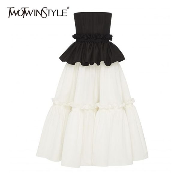 elegant patchwork midi dress for women strapless sleeveless high waist slim party dresses female fashion clothing 210520, Black;gray
elegant patchwork midi dress for women strapless sleeveless high waist slim party dresses female fashion clothing 210520, Black;gray