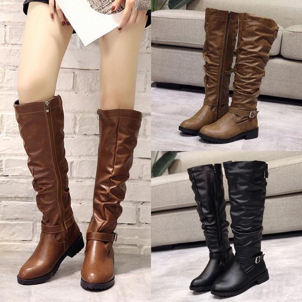 boots women fashion zipper square heel solid color high knee-high shoes round toe female plus size f50#, Black
boots women fashion zipper square heel solid color high knee-high shoes round toe female plus size f50#, Black