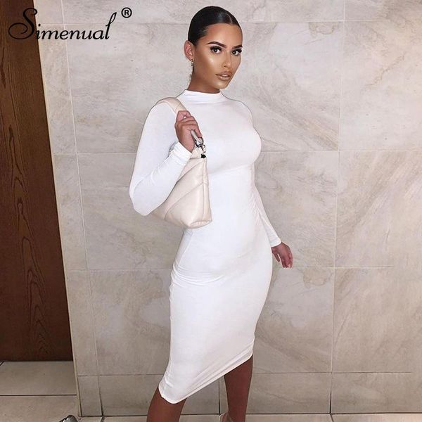simenual nude solid bodycon women dress long sleeve autumn 2021 fashion skinny clubwear outfits midi dresses basic slim female casual, Black;gray
simenual nude solid bodycon women dress long sleeve autumn 2021 fashion skinny clubwear outfits midi dresses basic slim female casual, Black;gray