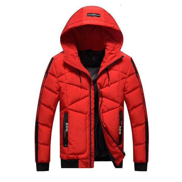 men's down & parkas men winter jackets and coats mens fashion hooded zipper keep warm man coat casual slim fit overcoat gr15, Black
