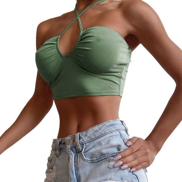bras 2021 fashion tight sling collar drawstring halterneck short backless lace up midriff tube green l, Red;black
bras 2021 fashion tight sling collar drawstring halterneck short backless lace up midriff tube green l, Red;black