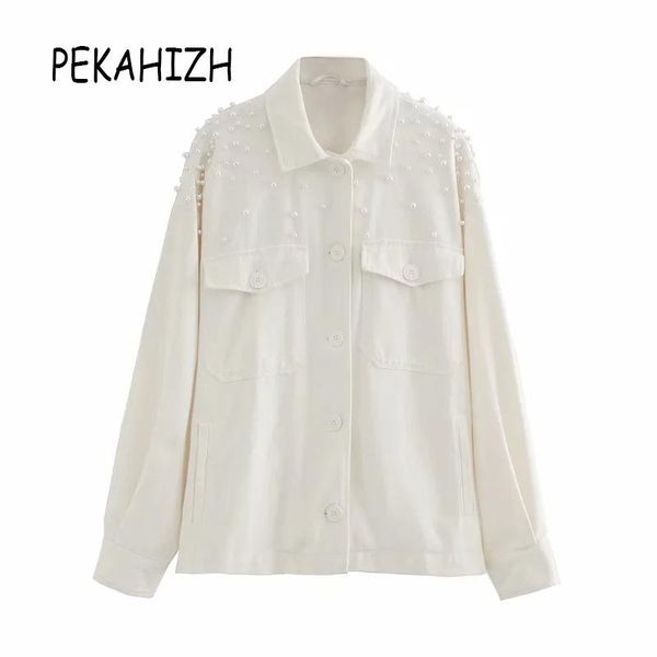 women's jackets fashion women oversized white shirts coats casual elegant slim lapel long sleeve beading pocket chic 2021, Black;brown
women's jackets fashion women oversized white shirts coats casual elegant slim lapel long sleeve beading pocket chic 2021, Black;brown