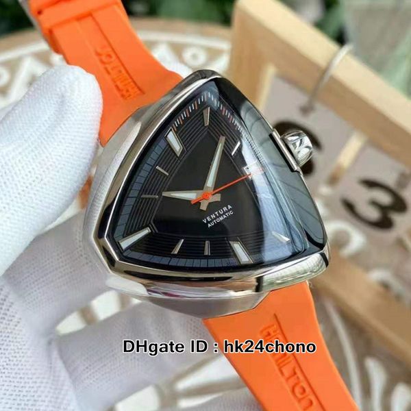 hight quality ventura elvis80 h24555331 automatic men's watch date silver case 42mm black dial gents sport watches orange rubber strap, Slivery;brown
hight quality ventura elvis80 h24555331 automatic men's watch date silver case 42mm black dial gents sport watches orange rubber strap, Slivery;brown