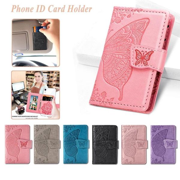 card holders 4 pockets stick on sticker sleeves phone id holder cellphone bracket s leather wallet, Brown;gray
card holders 4 pockets stick on sticker sleeves phone id holder cellphone bracket s leather wallet, Brown;gray