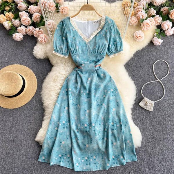 casual dresses women sweet blue summer dress 2021 v neck puff sleeve high waist bandage french robe vestidos female clothing as, Black;gray
casual dresses women sweet blue summer dress 2021 v neck puff sleeve high waist bandage french robe vestidos female clothing as, Black;gray
