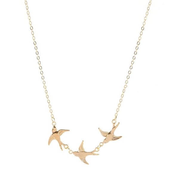 chokers girls jewelry style fashion retro simple three bird silver necklace clavicle chain wild for women's accessories, Golden;silver
chokers girls jewelry style fashion retro simple three bird silver necklace clavicle chain wild for women's accessories, Golden;silver