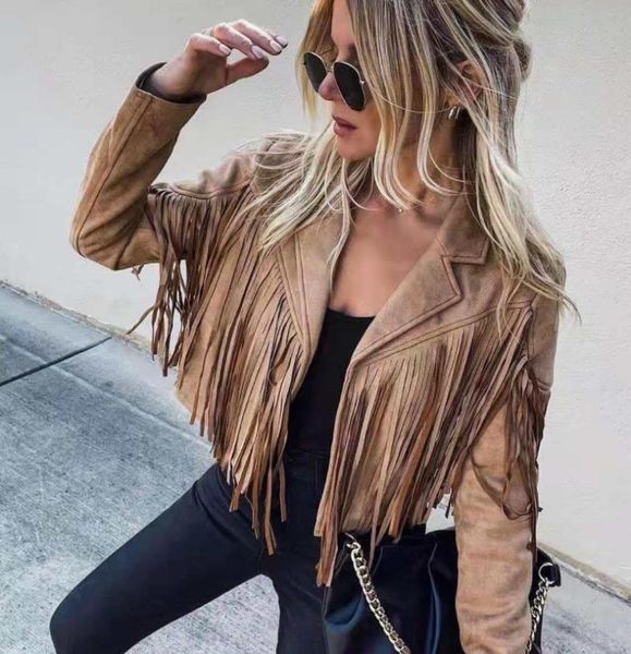 women's jackets autumn fashion women short coats femme tassels slim fit long sleeve jacket coat streetwear ladies spring outerwear, Black;brown
women's jackets autumn fashion women short coats femme tassels slim fit long sleeve jacket coat streetwear ladies spring outerwear, Black;brown