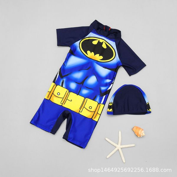 2019 new boys' swimsuit baby cartoon batman one piece sunscreen quick drying swimsuit, Red;black
2019 new boys' swimsuit baby cartoon batman one piece sunscreen quick drying swimsuit, Red;black