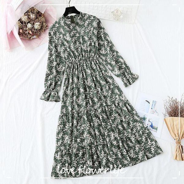 autumn women chiffon dress vintage long sleeve floral print ruffles long dresses elastic waist casual women party dress vestidos 210521, Black;gray
autumn women chiffon dress vintage long sleeve floral print ruffles long dresses elastic waist casual women party dress vestidos 210521, Black;gray
