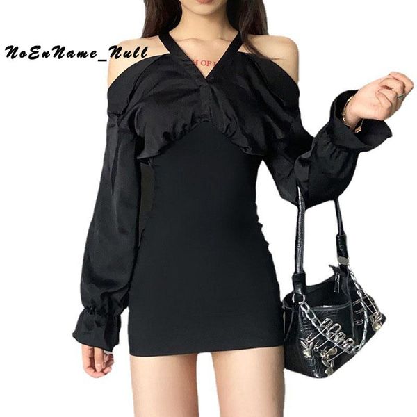 casual dresses 2021 autumn black women dress neck sling y2k solid color hollow out off shoulder waist long sleeve slim fit hip wrap, Black;gray
casual dresses 2021 autumn black women dress neck sling y2k solid color hollow out off shoulder waist long sleeve slim fit hip wrap, Black;gray
