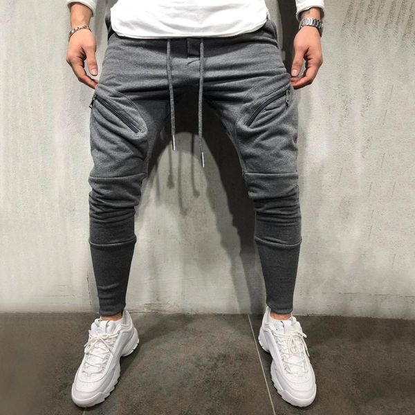 men's pants fit jogging trousers casual small foot zippered pouch mid-waist drawstring sweatpants, Black
men's pants fit jogging trousers casual small foot zippered pouch mid-waist drawstring sweatpants, Black