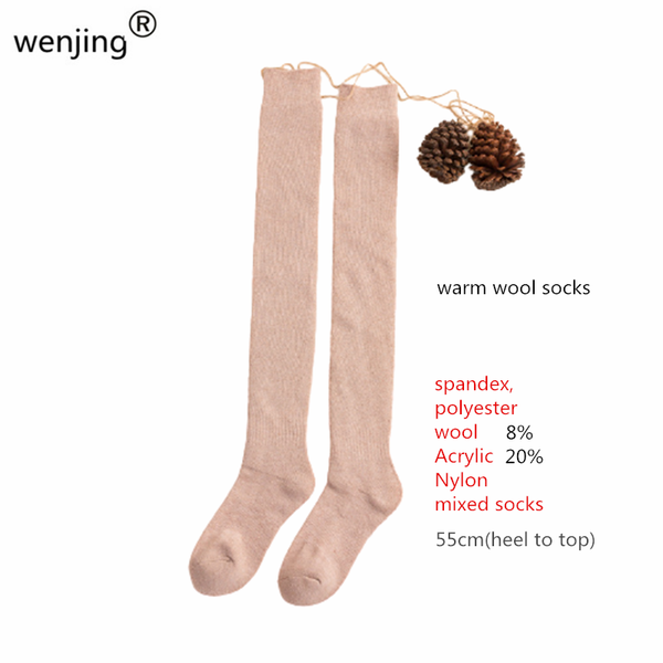 socks & hosiery wj20219a1 winter warm tall thigh high long girl braiding tube cotton and wool stocking, Black;white
socks & hosiery wj20219a1 winter warm tall thigh high long girl braiding tube cotton and wool stocking, Black;white