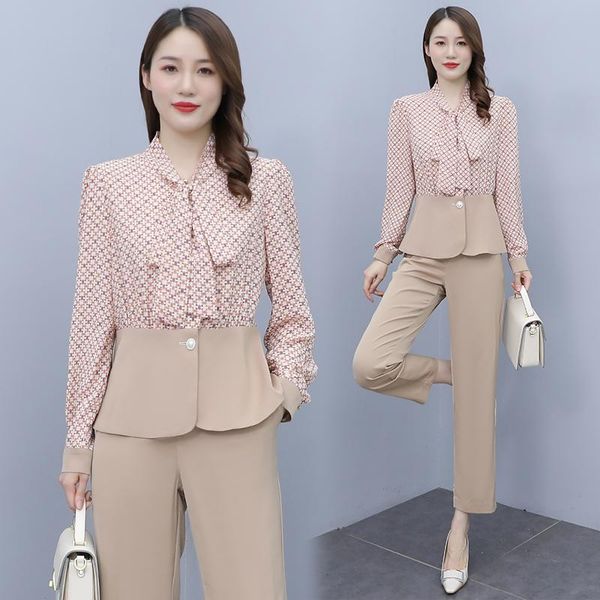 women's two piece pants 2021 autumn 2 pcs suits long sleeve bow blouse two-piece shirt suit professional outfit -3xl, White
women's two piece pants 2021 autumn 2 pcs suits long sleeve bow blouse two-piece shirt suit professional outfit -3xl, White