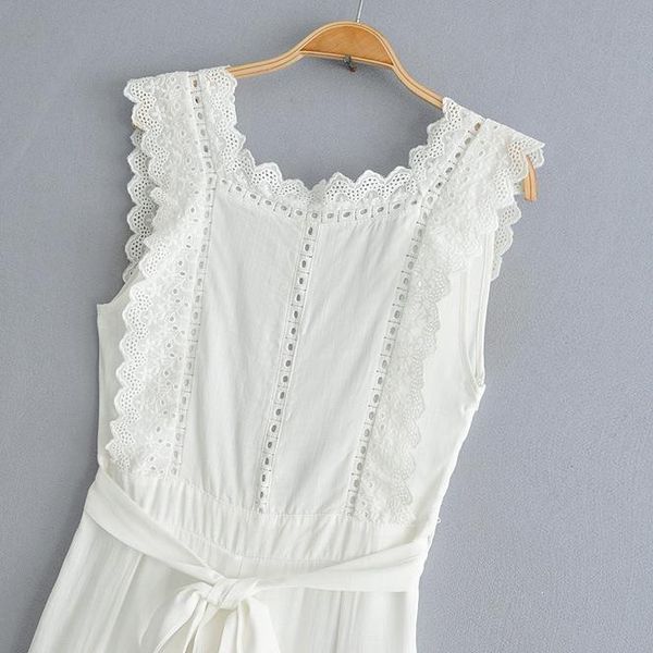 women's jumpsuits & rompers embroidery eyelet scallop trim backless wide leg jumpsuit solid summer sleeveless square neck belted white, Black;white
women's jumpsuits & rompers embroidery eyelet scallop trim backless wide leg jumpsuit solid summer sleeveless square neck belted white, Black;white