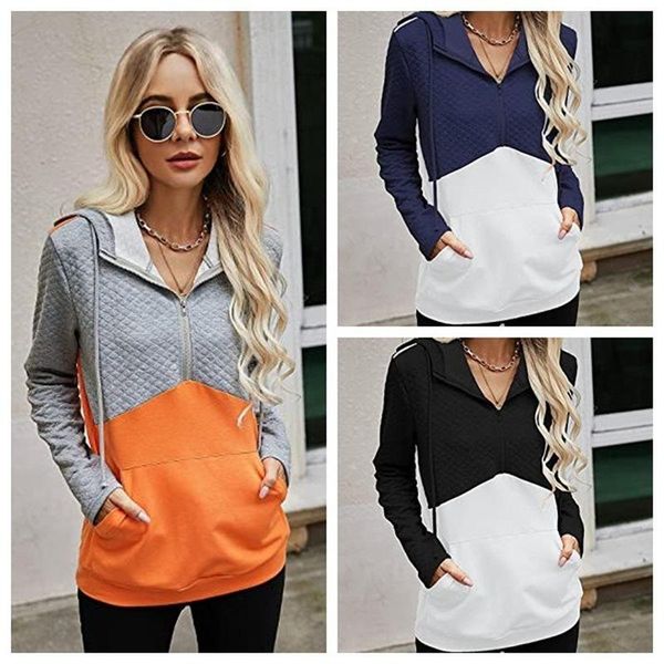 women's hoodies & sweatshirts tracksuit casual solid long sleeve hooded sport suits autumn warm hoodie splicing sweatshirt women, Black
women's hoodies & sweatshirts tracksuit casual solid long sleeve hooded sport suits autumn warm hoodie splicing sweatshirt women, Black