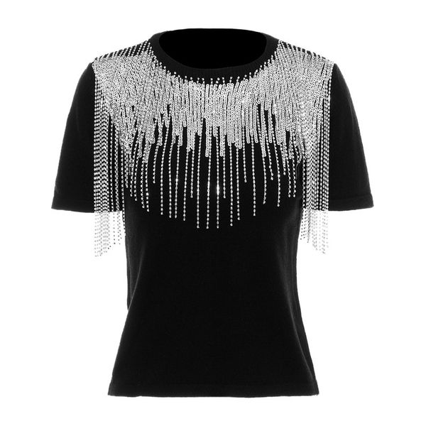 polo Msxu fashions chic rhinestone beading women's casual sequins short shirt tops sweater sweaters, White
polo Msxu fashions chic rhinestone beading women's casual sequins short shirt tops sweater sweaters, White