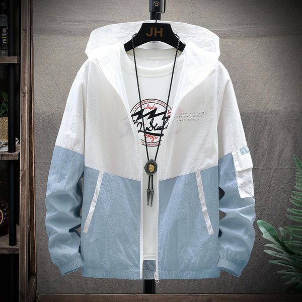 men's summer sunscreen jacket ultra thin stitching trend breathable clothing sunshade, Black;brown
men's summer sunscreen jacket ultra thin stitching trend breathable clothing sunshade, Black;brown