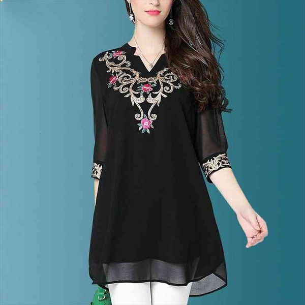 spring autumn style solid color v-neck blouses womens shirt women korean oversize half sleeve embroidery loose l-5xl, White
spring autumn style solid color v-neck blouses womens shirt women korean oversize half sleeve embroidery loose l-5xl, White