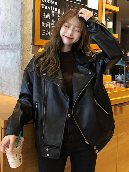 women's leather & faux winter jacket black pu jackets coat relaxed students locomotives autumn women short coats
women's leather & faux winter jacket black pu jackets coat relaxed students locomotives autumn women short coats