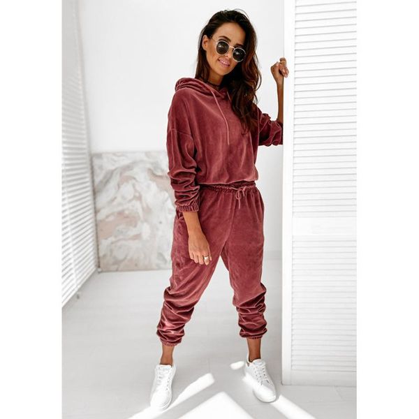 women's two piece pants juicy tracksuit coutoure women velvet sets plus size loose hoodie pant suits fall, White
women's two piece pants juicy tracksuit coutoure women velvet sets plus size loose hoodie pant suits fall, White