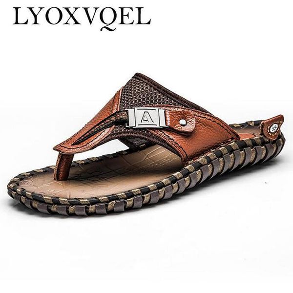 slippers men's flip flops genuine leather summer fashion beach sandals shoes for men big size 45 m327, Black
slippers men's flip flops genuine leather summer fashion beach sandals shoes for men big size 45 m327, Black