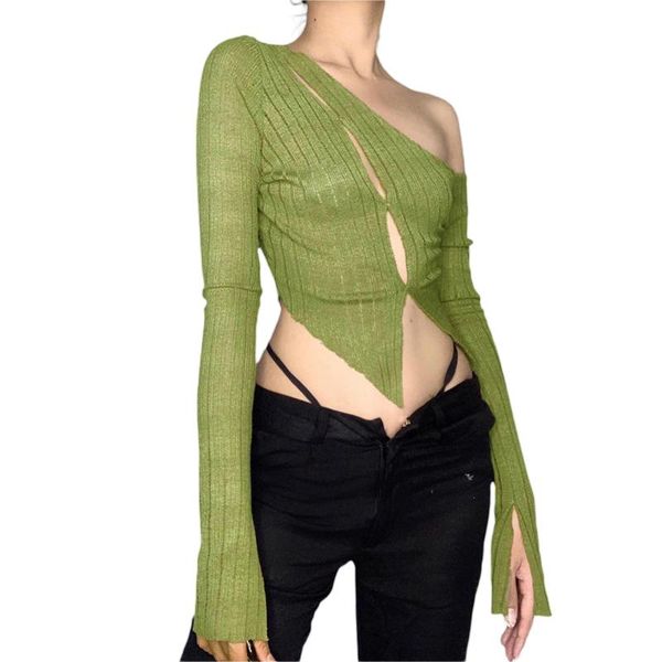 women's t-shirt long sleeve spice girl solid color cut irregular hem exposed navel one shoulder short top, White
women's t-shirt long sleeve spice girl solid color cut irregular hem exposed navel one shoulder short top, White