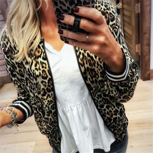 women's jackets female 2021 chic jacket autumn winter leopard print long sleeves cardigan zipper keep warm coat chaqueta mujer, Black;brown
women's jackets female 2021 chic jacket autumn winter leopard print long sleeves cardigan zipper keep warm coat chaqueta mujer, Black;brown
