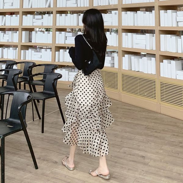 2021 new wave point skirt women irregular ruffle split high waist buttock medium length fishtail french, White
2021 new wave point skirt women irregular ruffle split high waist buttock medium length fishtail french, White