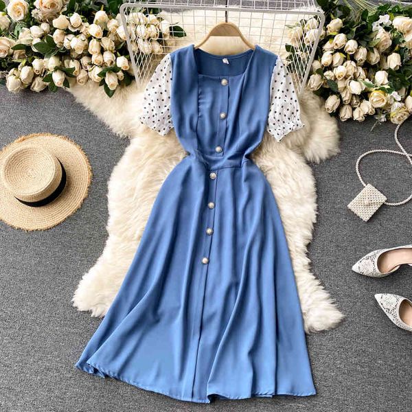 dresses women elegant french chic dot sleeve square collar a-line es summer fashion streetwear midi long, Black;gray
dresses women elegant french chic dot sleeve square collar a-line es summer fashion streetwear midi long, Black;gray