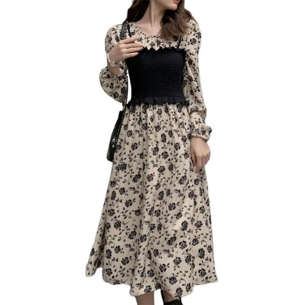 casual dresses fashion lady dress floral print vintage high waist patchwork spring women for daily wear clothing, Black;gray
casual dresses fashion lady dress floral print vintage high waist patchwork spring women for daily wear clothing, Black;gray