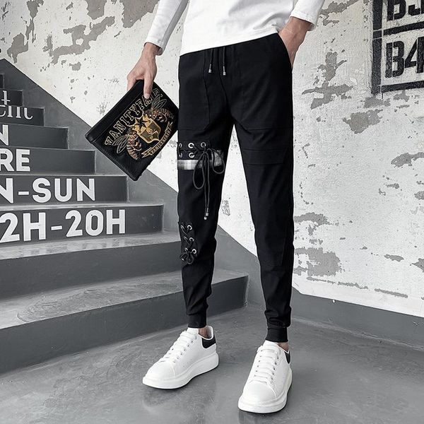 men's pants autumn fashion lacing design harem men clothing simple streetwear slim fit casual joggers trousers hip hop black 36-28
men's pants autumn fashion lacing design harem men clothing simple streetwear slim fit casual joggers trousers hip hop black 36-28