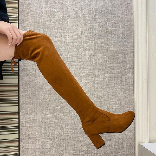 boots mujer sock 2021 winter fashion party chunky pumps designer suede high heels motorcycle warm snow lady shoes, Black
boots mujer sock 2021 winter fashion party chunky pumps designer suede high heels motorcycle warm snow lady shoes, Black