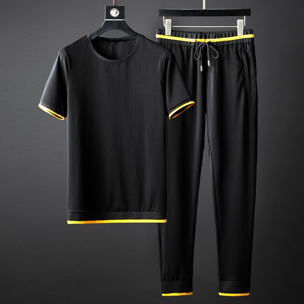 tracksuit shirt summer men tracksuit (t-shirt+pants) luxury stripe silky thin casual sport man sets plus size 5xl slim fit male set, Gray
tracksuit shirt summer men tracksuit (t-shirt+pants) luxury stripe silky thin casual sport man sets plus size 5xl slim fit male set, Gray