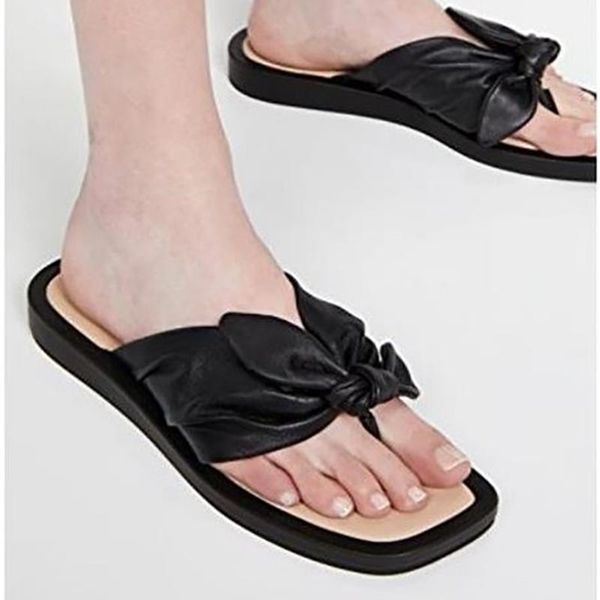 slippers summer fashion trend design women flat solid leather flip flops outdoor slides butterfly-knot casual shoes ladies, Black
slippers summer fashion trend design women flat solid leather flip flops outdoor slides butterfly-knot casual shoes ladies, Black
