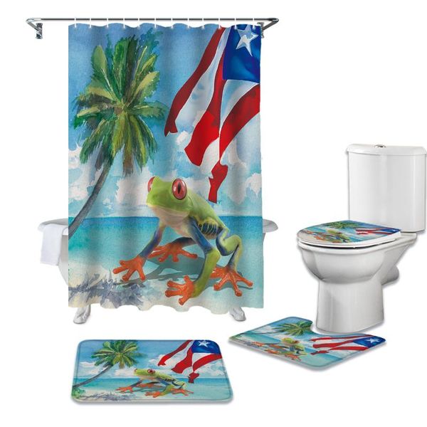 tropical coconut tree flag frog waterproof shower curtains set bathroom curtain and rug sets
tropical coconut tree flag frog waterproof shower curtains set bathroom curtain and rug sets