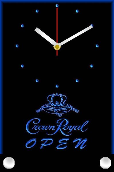 wall clocks tnc0017 crown royal beer open signs table desk 3d led clock
