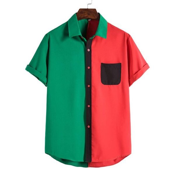 men's casual shirts camisas color-block stitching shirt 2021 short-sleeved button loose fashion men beach hawaiian pocket, White;black
men's casual shirts camisas color-block stitching shirt 2021 short-sleeved button loose fashion men beach hawaiian pocket, White;black