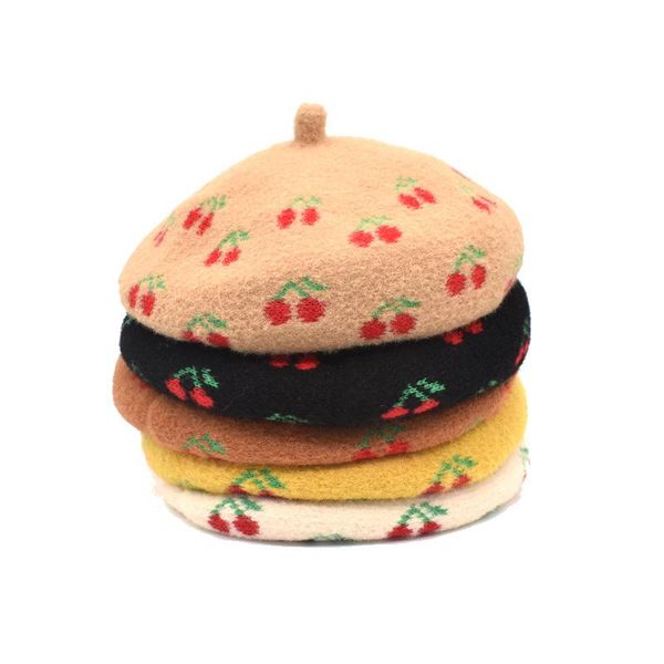 berets 2021 winter autumn female women cute beret hats cherry design hat wool warm outdoor fruit painter sboy cap bonnets, Blue;gray
berets 2021 winter autumn female women cute beret hats cherry design hat wool warm outdoor fruit painter sboy cap bonnets, Blue;gray