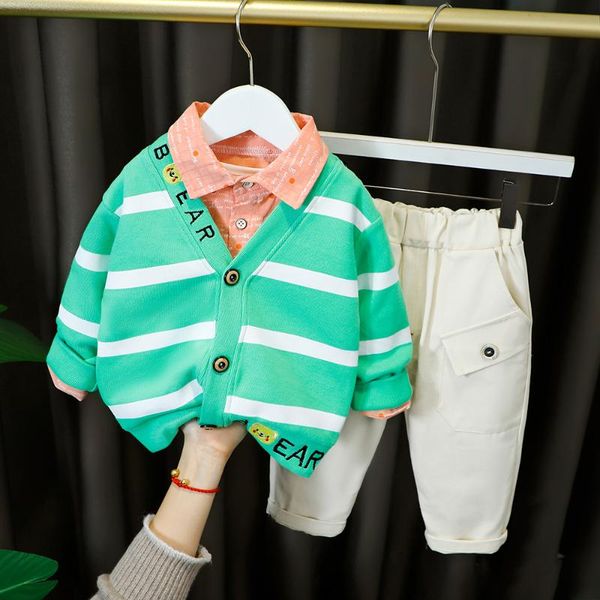 infant children spring baby girl clothes 2021 fashion boys striped jacket + shirt pants toddler cotton kid costume 1 3 4 years clothing sets, White
infant children spring baby girl clothes 2021 fashion boys striped jacket + shirt pants toddler cotton kid costume 1 3 4 years clothing sets, White