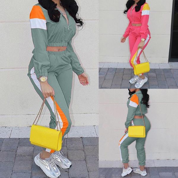 women's two piece pants women fashion long sleeve crop pullover +long pants tracksuit women workout fitness 2 pieces set patc, White
women's two piece pants women fashion long sleeve crop pullover +long pants tracksuit women workout fitness 2 pieces set patc, White